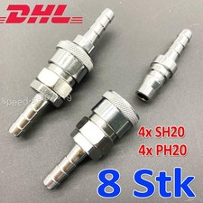 8 Stk Druckluft Stecknippel